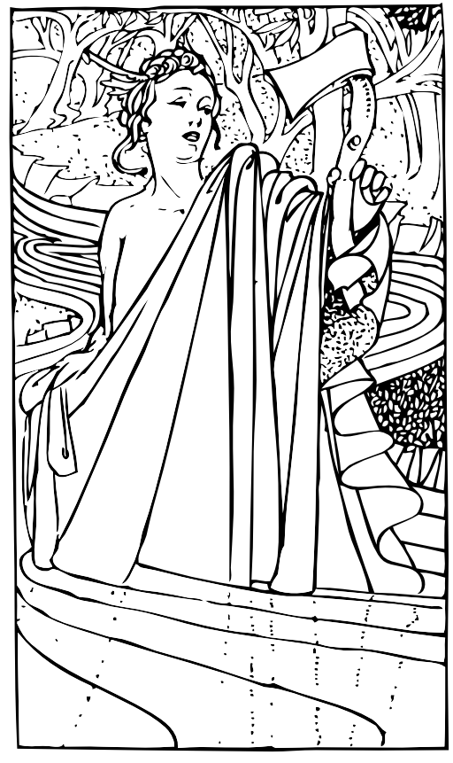 Mercury Holding An Axe