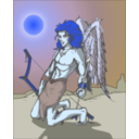 download Angel clipart image with 180 hue color