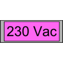 download Digital Display With Voltage 230 Vac clipart image with 225 hue color
