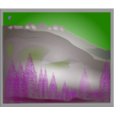 download Fog Between Forest And Peaks clipart image with 225 hue color