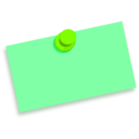 download Thumbtack Note Blank clipart image with 90 hue color