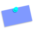 download Thumbtack Note Blank clipart image with 180 hue color