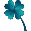 download 4 Leaf Clover Gradient clipart image with 45 hue color