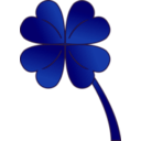 download 4 Leaf Clover Gradient clipart image with 90 hue color