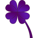 download 4 Leaf Clover Gradient clipart image with 135 hue color