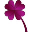 download 4 Leaf Clover Gradient clipart image with 180 hue color