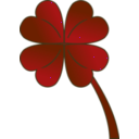 download 4 Leaf Clover Gradient clipart image with 225 hue color