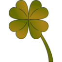 download 4 Leaf Clover Gradient clipart image with 270 hue color