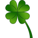 download 4 Leaf Clover Gradient clipart image with 315 hue color