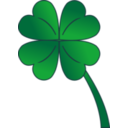 download 4 Leaf Clover Gradient clipart image with 0 hue color