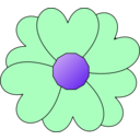 download Simple Purple Flower clipart image with 225 hue color