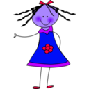 download Little Doll clipart image with 225 hue color