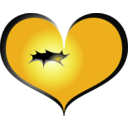 download Red Heart clipart image with 45 hue color