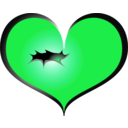 download Red Heart clipart image with 135 hue color