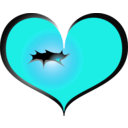 download Red Heart clipart image with 180 hue color