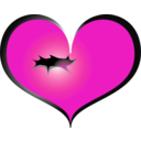 download Red Heart clipart image with 315 hue color