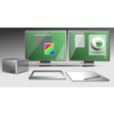 download Graphic Workstation clipart image with 270 hue color