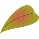 download Green Leaf clipart image with 315 hue color
