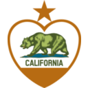download California Flag Heart Star On Top clipart image with 45 hue color