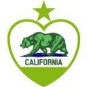 download California Flag Heart Star On Top clipart image with 90 hue color