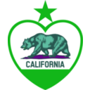 download California Flag Heart Star On Top clipart image with 135 hue color