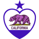 download California Flag Heart Star On Top clipart image with 270 hue color