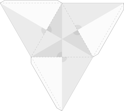 Tetrahedron Net Tetraeder Netz