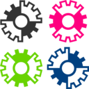 download Abstract Gear Wheels clipart image with 90 hue color