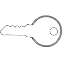 download Key Line Art clipart image with 90 hue color