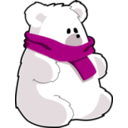 download Bear With Red Scarf clipart image with 315 hue color