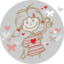 Girl And Flying Hearts