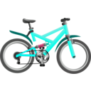 download Blue Bike clipart image with 315 hue color