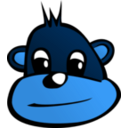 download Monkey Head clipart image with 180 hue color