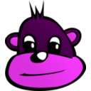 download Monkey Head clipart image with 270 hue color