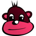 download Monkey Head clipart image with 315 hue color