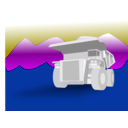download Dump Truck clipart image with 180 hue color