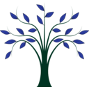 download Whispy Tree clipart image with 135 hue color