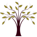 download Whispy Tree clipart image with 315 hue color