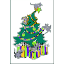 download Colombia Navidad Arbol clipart image with 45 hue color