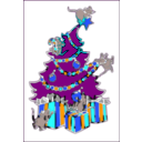 download Colombia Navidad Arbol clipart image with 180 hue color