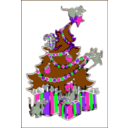 download Colombia Navidad Arbol clipart image with 270 hue color