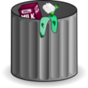 download Trash Can clipart image with 90 hue color