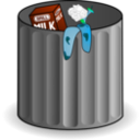 download Trash Can clipart image with 135 hue color