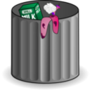 download Trash Can clipart image with 270 hue color