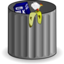 download Trash Can clipart image with 0 hue color