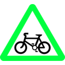 download Roadsign Cycle Route clipart image with 135 hue color