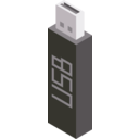 download Cm Isometric Pendrive clipart image with 225 hue color