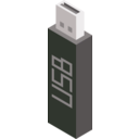 download Cm Isometric Pendrive clipart image with 270 hue color