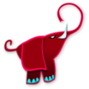 download Blue Elephant clipart image with 135 hue color