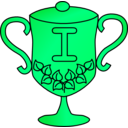 download Golden Trophy clipart image with 90 hue color